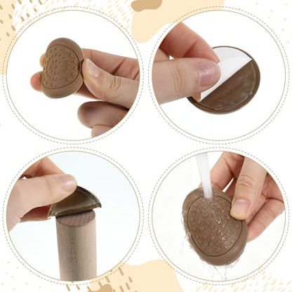 8 Pcs Rubber Feet for Cutting Board, Non-Slip Cutting Board Stabilizer Pads Self-Adhesive Waterproof Noise-Reducing Silicone Bumper Pads for Furniture Electronics
