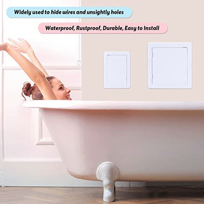 Plumbing Access Panel for Drywall 12 x 12 Inch Plastic Access Door Removable Wall Access Panel Ceiling Reinforced Hinged Durable - size: 12 X 12 Inch