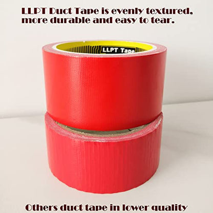 LLPT Duct Tape Industrial Grade 3 Pack 2” x 35 Yards Each Roll Easy to Tear Muti-Use Bulk Fabric Tape for School Home Office and Industrial Use Color Yellow (DT350YW) - color: Yellow