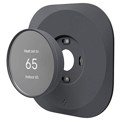 Spigen Wall Plate Designed for Google Nest Thermostat Wall Plate (Included Metal Plate and 4 Screws) - Charcoal Gray - color: Charcoal Gray