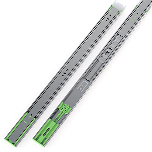 FivePears 1 Pairs 24 Inch Heavy Duty Soft Close Drawer Slides, 150 Lb Load Capacity Full Extension Ball Bearing Side Mount Drawer Runner, Rv Tool Box Kitchen Cabinet Drawer Self Closing Glide Rails - size: 24 Inch