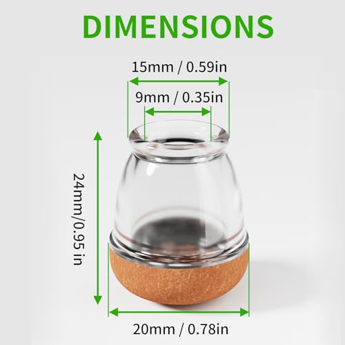 8 Pcs Extra Small Chair Leg Floor Protectors with Felt Pad - Furniture Pads for Hardwood Floors - Round Silicone Stool Cover Caps - Anti-Scratch and Reduce Noise(Clear, Fit: 0.35"~0.55") - size: XS-8PCS-(Fit:0.35-0.55 inch)-Clear