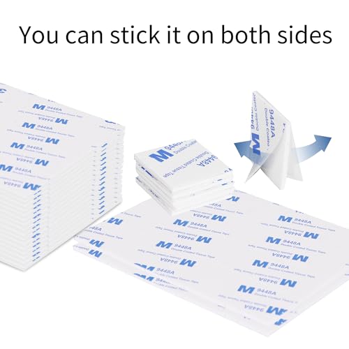 100 Pcs Double Sided Foam Tape Heavy Duty Mounting Tape, Waterproof,Removable,Sticky Pad for Car, Home, Office Decor,26 x 26 x 2mm, (White Square)