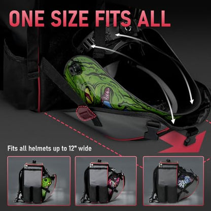 YESWELDER Welding Backpack, Large Capacity Professional Welding Tool Bag with Helmetcatch, Multipurpose Heavy Duty Welder Bag for Travel Hiking and Outdoor Activities