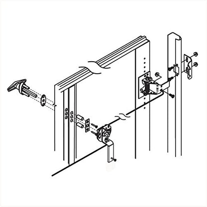 Universal Garage Door Lock Kit with Spring Latch and Keyed Handle