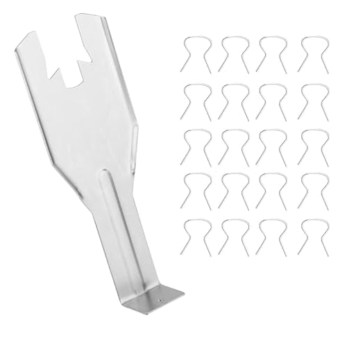 76951 Window Handle Removal Tool with 20pcs 76980 Retainer Clips, Window Handle Crank Removal Tool Metal Mechanic Automotive Repair Kit for Most Car Door Panel