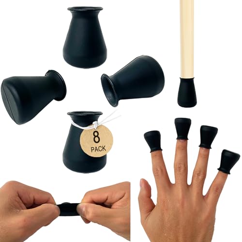 Extra Small Silicone Chair Leg Floor Protectors Fit 19/32”to15/16” Furniture Table Feet Cover Non-Slip Bottom Chair Leg Caps for Hardwood Floors Prevent Scratches No Noise, 8 Pack - color: 8pack-black(anti-slip), size: Extra Small Fit: 19/32"~15/16"