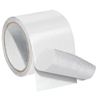 Waterproof Tape Heavy Duty, Tear Resistant Adhesive Tape for Outdoor Repair, Strong Duct Tape for Canvas, Tarp, Tent, Boat Cover, Awning, Vinyl, Plastic - All Weather UV Resistant Patch Kit, White - color: White