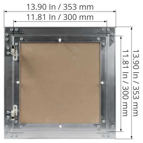 12" x 12" Waterproof Drywall Access Panel, Tileable and Paintable Ceiling and Wall Access Panel for Drywall, Wire Cover for Wall Covering Panels, Push to Open, Flush-Mount Wall Hole Cover - size: 12x12 Inch