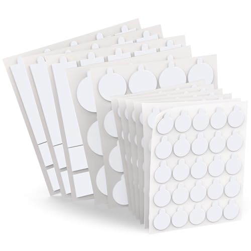 Double Sided Tape for Walls, 220 Pcs Sticky Tack Dots Removable Mounting Putty Clear Adhesive Strips with Tear Tabs No Damage Trace for Hanging Picture Poster Decorations Art Craft Party Supplies