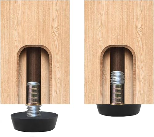 1/4" Thread Furniture/Table/Chair Feet Levelers Screw On,32 Pcs/Package Adjustable Wood Furniture Leg Levelers with 1/4-20 Threaded Inserts - size: 32Pcs With Nut