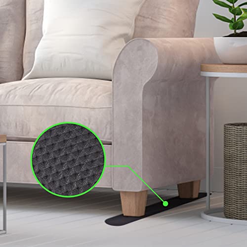 4 Pack Anti-Slip Furniture Rail Pads,Non Skid Furniture Pads for Recliners, Furniture Grippers, Gripper Pads, Furniture Pads for Hardwood Floors and Carpet,for Recliners,Sofa,couches,Chairs (30.7inch) - size: 4Pcs-Black