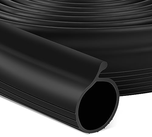 10 FT Garage Door Bottom Seal Rubber 0.19" P Bulb Bottom Garage Weather Stripping for Single Channel, Flexible Weatherproof Replacement Strip Seal Fits 10FT Wide, Black - color: Black-0.19" Small P Bulb, size: 10 Feet