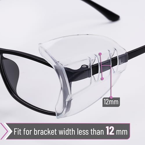 UNCO- Safety Side Shields for Glasses, 2/4/6/10/12/16/20/24/30/32 pcs, Safety Glasses Side Shields for Eyeglasses - style: 16 Pcs
