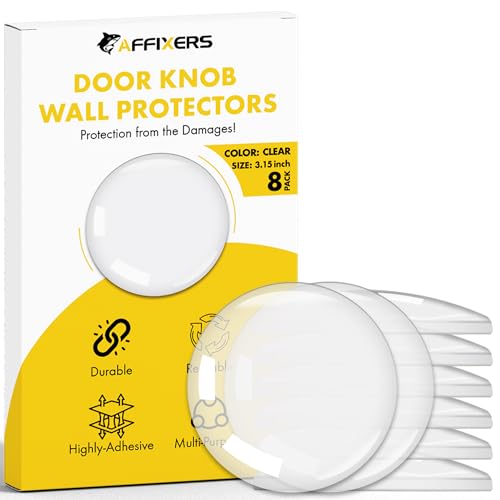 Clear Door Stoppers for Wall – Self Adhesive Door Knob Wall Protector, Door Slam Stopper, Door Handle Bumper Guard (Large -3.1" (8 Pack)) - size: Large -3.1" (8 Pack)