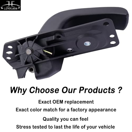 Interior Inside Front Right Passenger Door Handle Compatible with 2007-2014 Chevy Silverado Avalanche Suburban Tahoe Escalade Sierra Models, Replace OE# 80375,20833602 - color: Right Passenger Side