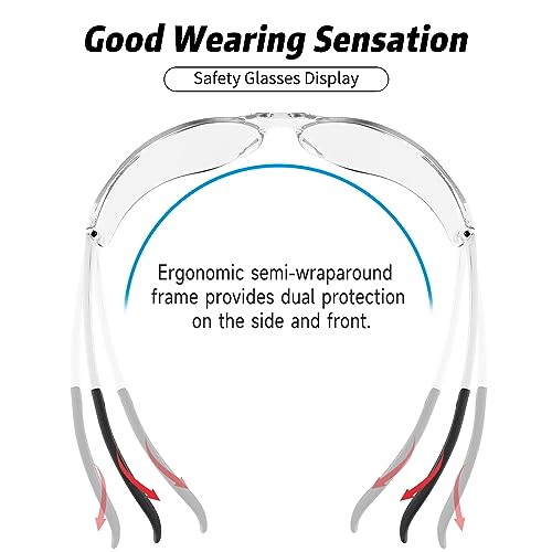 Salfboy Safety Glasses Bulk of 100 ANSI Z87.1 Protective Eyewear Scratch-Resistant for Work, Lab, Construction - color: 100 Mix