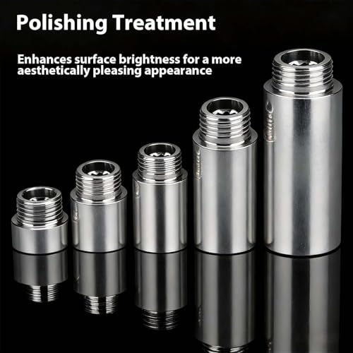 10PCS Shower Pipe Extender, Shower Head Extension Pipe, Stainless Steel G1/2 Male To Female Thread, Length Extender Pipes Fitting Nipple for Showers, Faucets, and Plumbing With Ptfe Thread Seal Tape