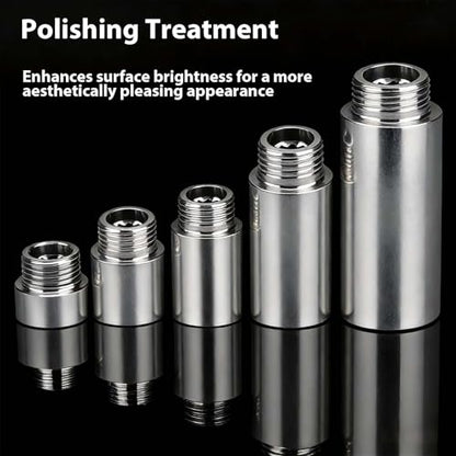10PCS Shower Pipe Extender, Shower Head Extension Pipe, Stainless Steel G1/2 Male To Female Thread, Length Extender Pipes Fitting Nipple for Showers, Faucets, and Plumbing With Ptfe Thread Seal Tape