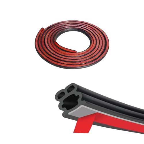Car Door Seal Strip, Thickened Rubber Vehicle Weather Stripping, Soundproof Self Adhesive Automotive Sealing Strip for Hoods,Trunks,Windows, Universal for SUV, Truck, RV (52.5Ft) - size: 52.5Ft