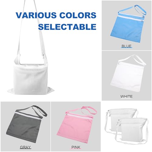 13 x 14 Inch Anti-static Cleanroom Crossbody Tool Bag,Storage Bag for Work & Travel（White） - color: White