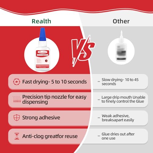 Rubber Glue 30g – Strong, Waterproof & Heat-Resistant Adhesive for Rubber, Fast-Drying, Flexible & Non-Toxic – Perfect for DIY & Headphones Repairs, Rc Car Tire - size: 30g, style: Rubber Glue