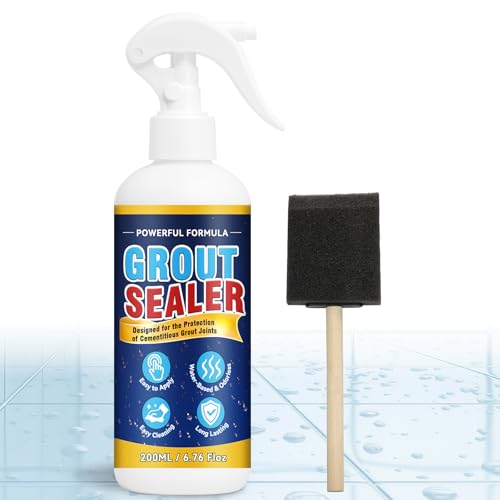 Grout Sealer, Waterproof Granite Sealer Spray, Long Lasting Clear Grout Sealant for Tile Grout, Marble, Granite, Limestone, Indoor & Outdoor - size: 6.76fl.oz