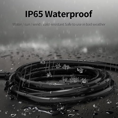 POWGRN 6 FT（2 Pack） 16/3 Black Indoor Outdoor Extension Cord Waterproof, 3 Prong Flexblie SJTW Cold Weatherproof -50°C Appliance Extension Cord 13 AMP 1625W 16AWG Electric Cable - size: 6ft-2pc