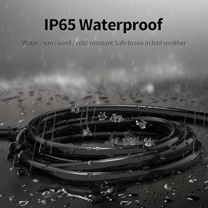 POWGRN 6 FT（2 Pack） 16/3 Black Indoor Outdoor Extension Cord Waterproof, 3 Prong Flexblie SJTW Cold Weatherproof -50°C Appliance Extension Cord 13 AMP 1625W 16AWG Electric Cable - size: 6ft-2pc
