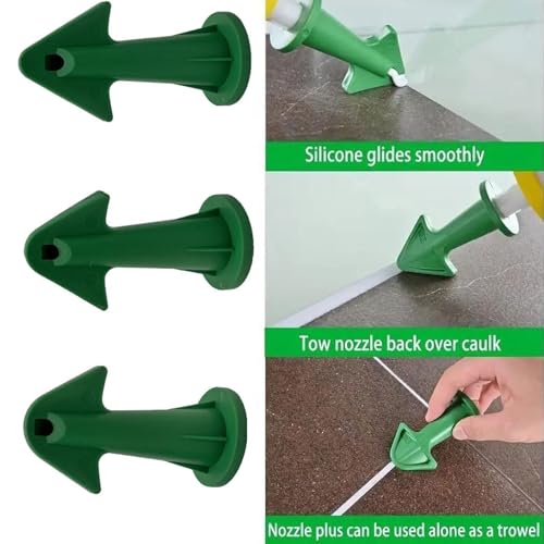 15-Piece Professional Sealant Finishing Kit: 3-in-1 Silicone Caulking Tool Set with Caulk Remover for Kitchen, Bathroom, Window, Door Gap Filling - Includes Scrapers, Nozzles & Corner Tools