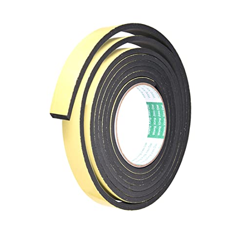 uxcell Sealing Foam Tape 20mm Wide 5mm Thick 3 M/9.8ft Long, Self Adhesive Weather Strip for Window Door Insulation - size: 20mmx5mmx3m