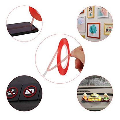 Kaisiking Double Sided Adhesive Tape 5mm / 10mm x 25M Heat Resistant High Adhesion Transparent Acrylic Tape, LCD Screen Repair Sticker for Cell Phone Touch Screen Repair - size: 2pcs (5mm+10mm)