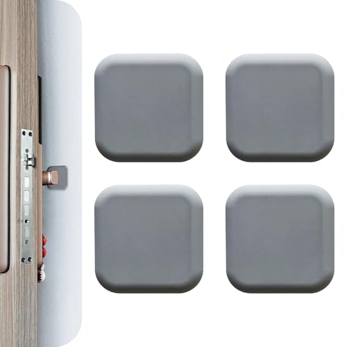 1.77'' Door stoppers wall Gray 4 Pack Silicone Door Bumpers Self-Adhesive Door Knob Guard Wall Shield Protect wall Surface for Home Office