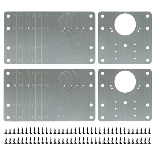 8PCSKitchen Cabinet Door Repair Platekit:UKFMLNLStainless Steel Hinges Fixion Plate,Suitable for Repairing and Securing Loose and Sagging Cabinet Doors at Home