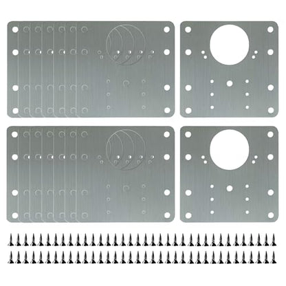 8PCSKitchen Cabinet Door Repair Platekit:UKFMLNLStainless Steel Hinges Fixion Plate,Suitable for Repairing and Securing Loose and Sagging Cabinet Doors at Home