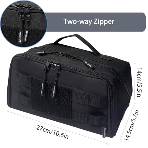 Tool Storage Bag,Portable Hand Tool Storage Organizer for Men, Tactical Range Bag with Anti-friction Bottom, Toolbag Organizer Multi-purpose Work Tote for Repairman, Carpenters, Handyman (Black)
