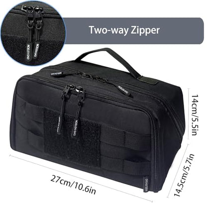 Tool Storage Bag,Portable Hand Tool Storage Organizer for Men, Tactical Range Bag with Anti-friction Bottom, Toolbag Organizer Multi-purpose Work Tote for Repairman, Carpenters, Handyman (Black)