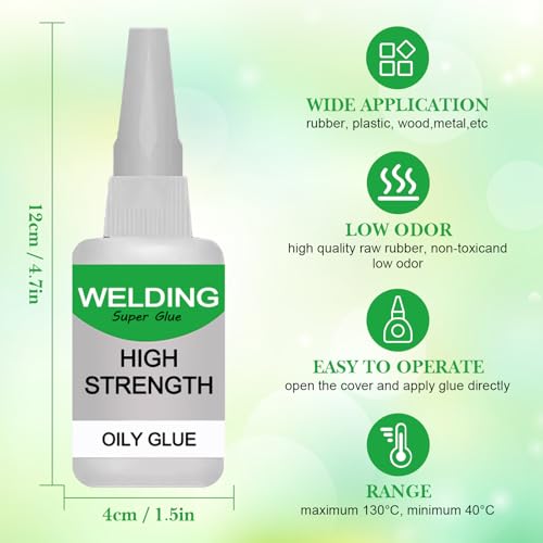 Welding High Strength Oily Glue, Universal All-Purpose Super Glue, Fast Drying Strong Glue Quick Repair Instant Bonding Adhesive for Metal, Plastic, Wood, Ceramic - color: 3pcs