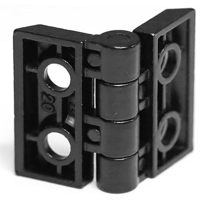6 Pcs Black Zinc Alloy Hinge 40x40mm Door Frame Hinges Aluminum Profile Hinge Install Kit for 2020 Aluminum Extrusion Profile Slot 6mm (40x40mm) - size: 40x40mm