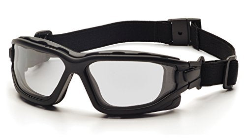 PYRAMEX I-Force Sporty Dual Pane Anti-Fog Goggle, Black Frame/Clear Anti-Fog Lens - color: Clear H2x Anti-fog Lens/ Black Frame