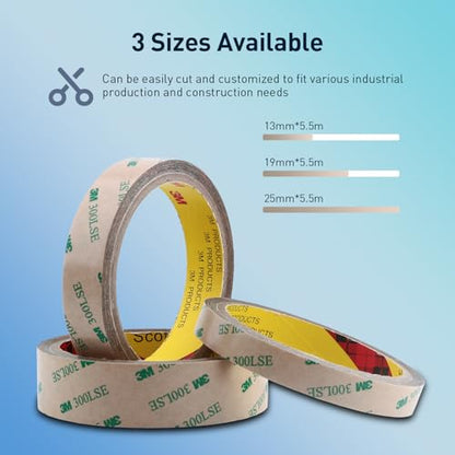 Double Sided Tape 9495LE 1/2" x 18Ft Made of 3M Pack of 1 Heavy Duty Clear Adhesive Tape for Electronics Bonding Attachment Laptop Phone Repairs Arts Crafts Leather Work Card Making - size: 1/2" x 18Ft