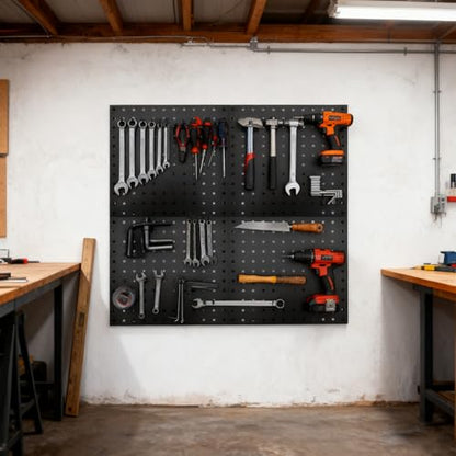 50-Piece Pedboard Hook Set, Durable Metal Hooks for Tool Hangging, Workshop, Garage and Home Organization