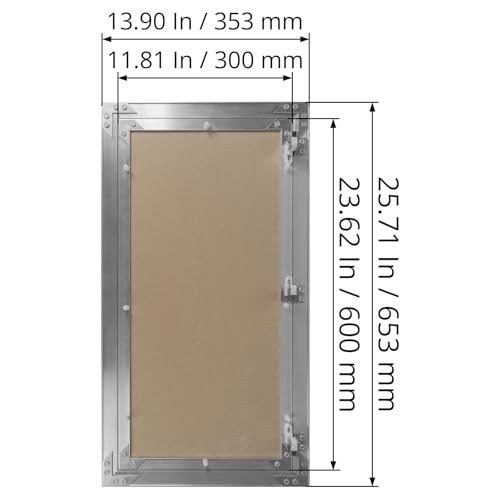 12" x 24" Waterproof Drywall Access Panel, Tileable and Paintable Ceiling and Wall Access Panel for Drywall, Wire Cover for Wall Covering Panels, Push to Open, Flush-Mount Wall Hole Cover - size: 12" X 24"