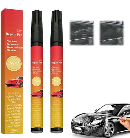 2Pcs Magic Car Scratch Removal Pen, Black Cars Magic Pen for Car Scratches & Weatherproof Touch Up Paint Pen Car Scratch Remover Pen for dark Car -The Magic Pen black Cars