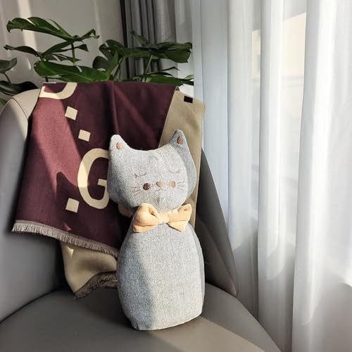 Interior Door Stopper Fabric Doorstops Decorative Cat (Simple Bow cat)