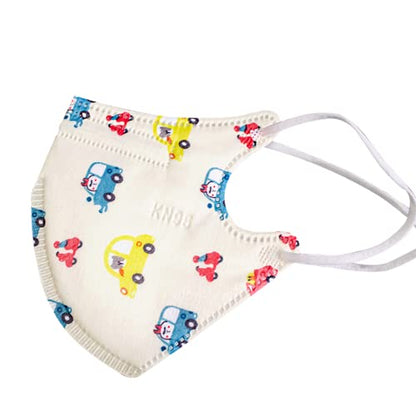 Disposable Safety Mask 5 Ply Protection Face Mask for Kids 20 pcs (Kids Car) - color: Kids Car