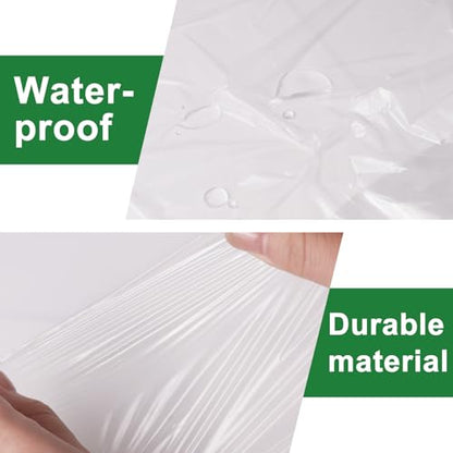 3-Pack 9x12 ft Painter Plastic Drop Cloths Sheet,Waterproof Anti-dust Cover, Disposable Tarp for Painting for Couch/Furniture Cover - size: 3pack