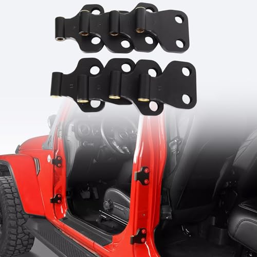 for Jeep Door Hinges Wrangler JL Inside and Outside 4 Door Hinge Assembly Kits Compatible with Jeep Wrangler JL & Gladiator JT 2018-2026 (16 Pcs w/ 36 Pcs Screws) - size: for Jeep JL (16Pcs)