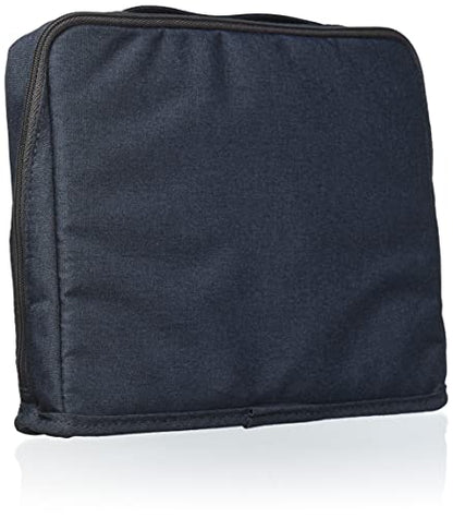 KOKUYO Pencil Case Pouch, Haco-Biz Standing Pen Pouch Bag, Foldable Stand up Pencil Holder Organizer, Large Capacity Portable Pencil Box for Office Supplies - color: Navy x Khaki