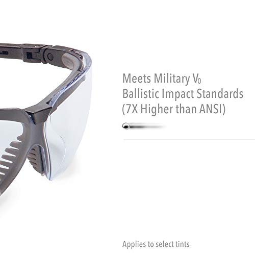 Honeywell Uvex Genesis Safety Glasses with Uvextreme Anti-Fog Coating, Black Frame